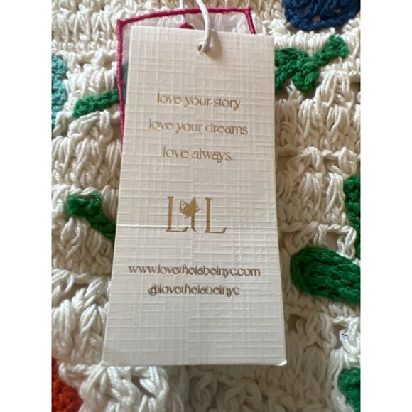 TUCKERNUCK Love The Label Ivory & Multicolor Leighton Crochet Skirt NWT Medium - Picture 8 of 8